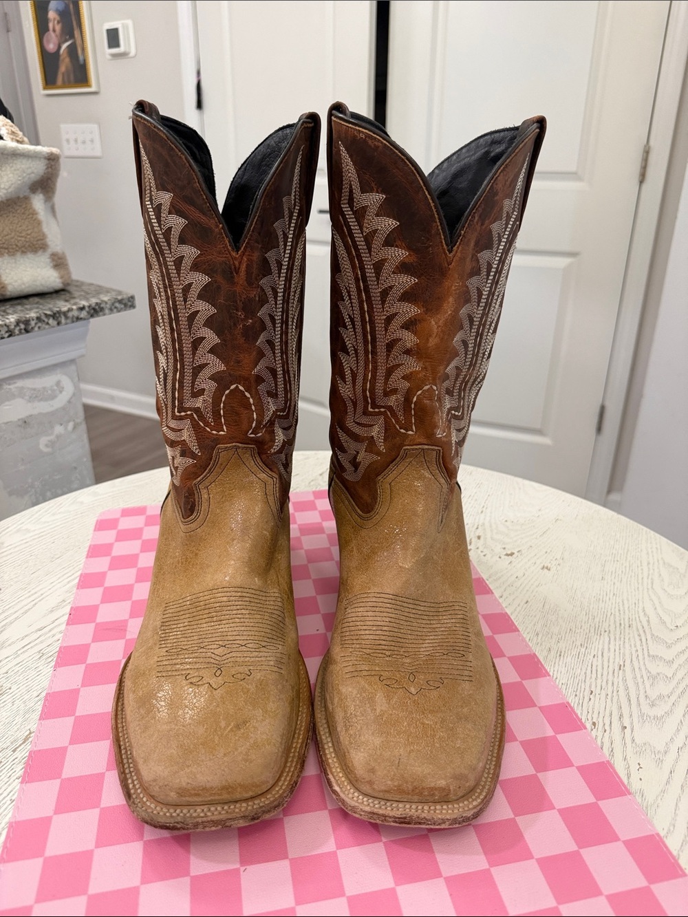 Durango Two-Tone Brown and Tan Western Cowboy Boots